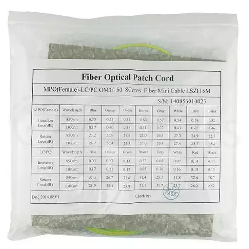 MPO-4xLC Singlemode patch kábel BlueOptics CBL-MPO12-4LC-SMF-2M 2m G.657.A1