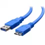 Techly USB 3.0 Superspeed kábel A / Micro B 2 m modrý ICOC MUSB3-A-020