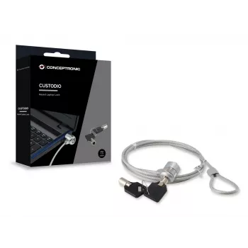 Conceptronic CNBSLOCK15 káblový zámok strieborná 1,5 m