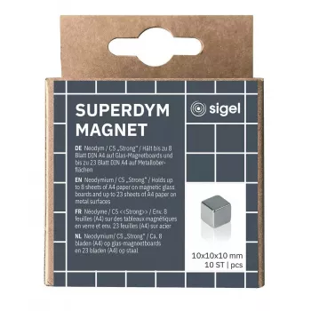 Tvorivý magnet kocka Sigel BA193 neodým strieborná 10mm