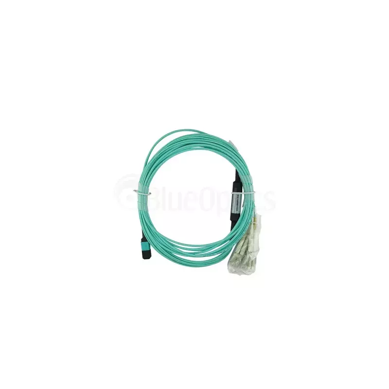 BlueOptics CBL-MTP12-4LC-OM3-7M-BO MTP-4xLC OM3 breakout optický patch kábel, MTP/UPC, 4x duplex LC/UPC, 7,5 m