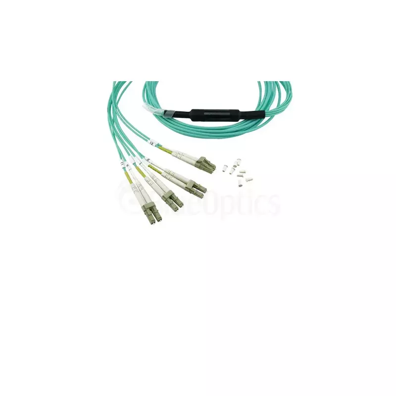 BlueOptics CBL-MTP12-4LC-OM3-7M-BO MTP-4xLC OM3 breakout optický patch kábel, MTP/UPC, 4x duplex LC/UPC, 7,5 m