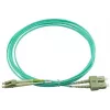 BlueOptics LC-SC multimódový OM3 duplexný optický patch kábel, LC-UPC/SC-UPC, 2 m, béžový (kompatibilný s Corning 055702K512000002M)