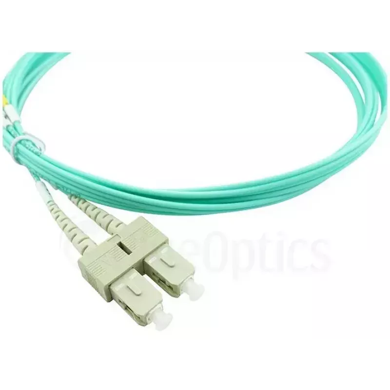 BlueOptics LC-SC multimódový OM3 duplexný optický patch kábel, LC-UPC/SC-UPC, 2 m, béžový (kompatibilný s Corning 055702K512000002M)