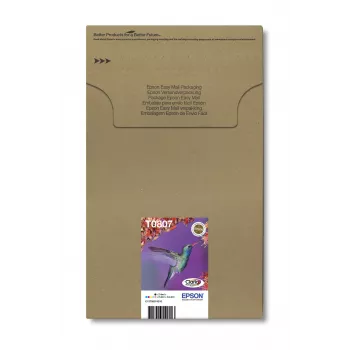 Multipack atramentových náplní Epson Hummingbird T0807 — 6 farieb (čierna, cyan, svetlomodrá, svetlofialová, purpurová, žltá)