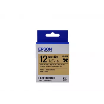 Epson etiketová kazeta Satin Ribbon LK-4KBK čierna/zlatá 12mm (5m)