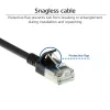 ACT čierna 2 metre LSZH U/FTP CAT6A Datacenter Slimline patch kábel snagless s RJ45 konektormi