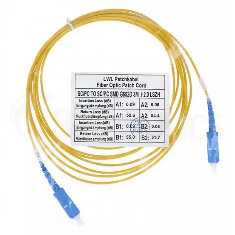 Glasfaserkabel BlueOptics SFP2222BU2MK SC G.657.A1 2 m oranžová