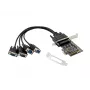 Conceptronic 4-portová DB9 RS232 sériová PCIe karta, PCIe, RS-232, PCIe 2.0, RS-232, čierna, Čína