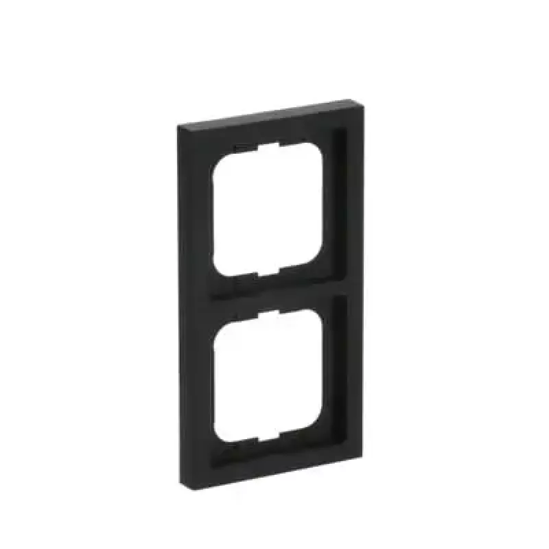 Rám Busch-Jaeger 1722-885K, bezskrutkový, termoplast, čierny, 80×151 mm, hrúbka 11 mm