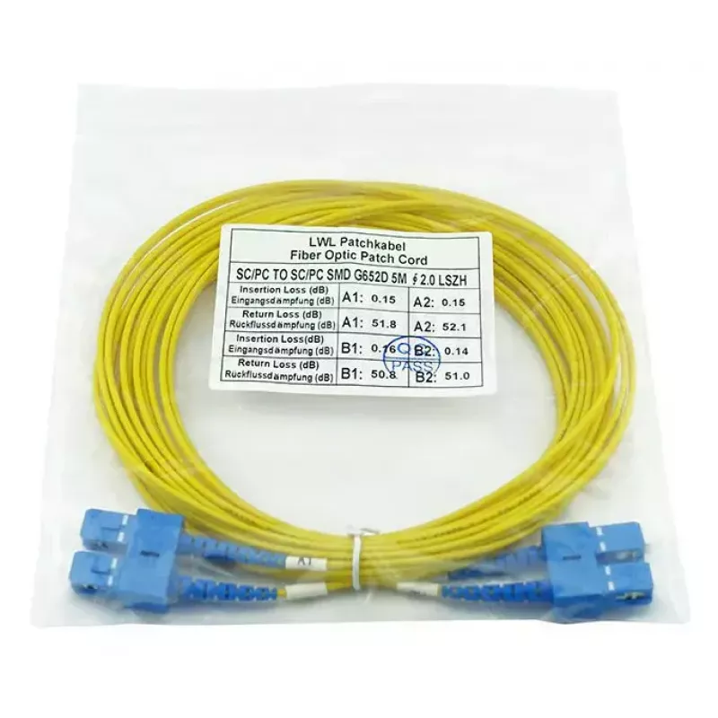 BlueOptics CAB-SMF-SC-SC-7-BO SC/SC singlemódový optický patch kábel, 7,5 m
