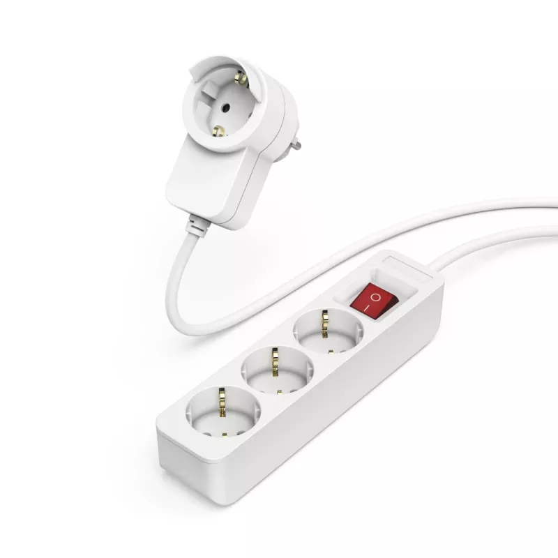 Hama 00223081 rozbočovač napájania 1,4 m 3 AC výstupy interiér biely