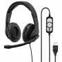 Hama HS-USB300 Headset PC Office, drôtový, USB, čierny