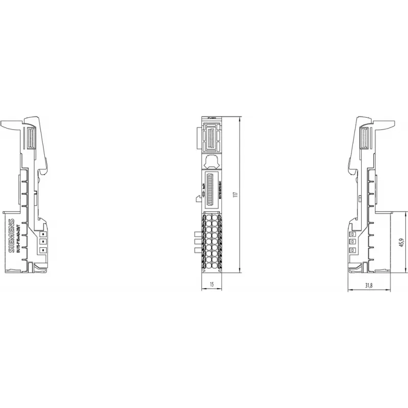 Elektrická svorka Siemens 6ES7193-6BP00-0BA1, viacfarebná, 49 g, 1 ks