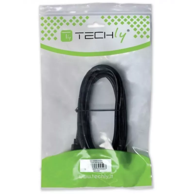 Techly USB 2.0 kábel A-samec / B-samec zahnutý 3m ICOC U-AB-30-ANG