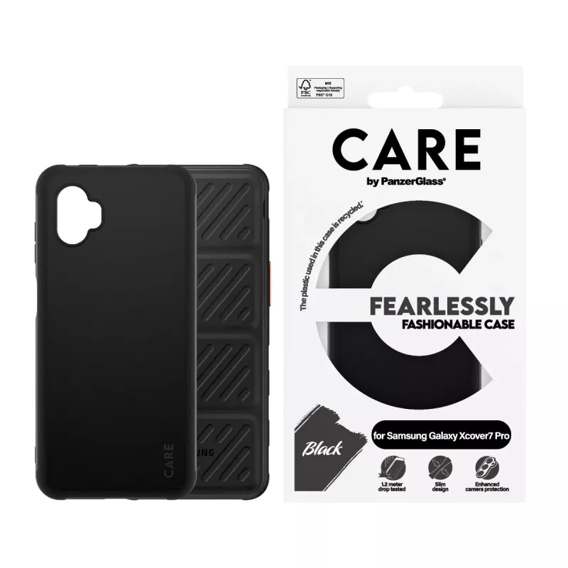 Ochranné TPU puzdro PanzerGlass pre Samsung Galaxy Xcover7 Pro — čierna