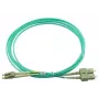 BlueOptics LC-SC multimódový OM3 duplexný optický patch kábel, LC-UPC/SC-UPC, 3 m, béžový (kompatibilný s Corning 055702T512000003M)