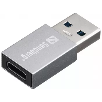 Sandberg USB-A na USB-C dongle, USB-A, USB-C, hliník