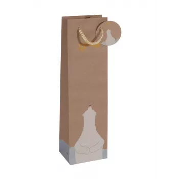 Darčeková taška Sigel GT051 hnedá 100x80x350 mm