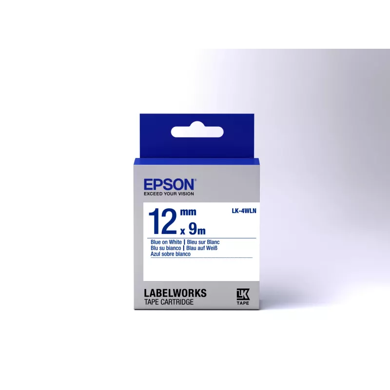 Epson etiketová kazeta Standard LK-4WLN modrá/biela 12mm (9m)