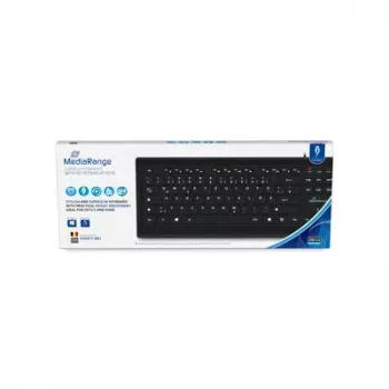MediaRange MROS101-BE klávesnica Home USB AZERTY belgická čierna Full-Size 107 klávesov