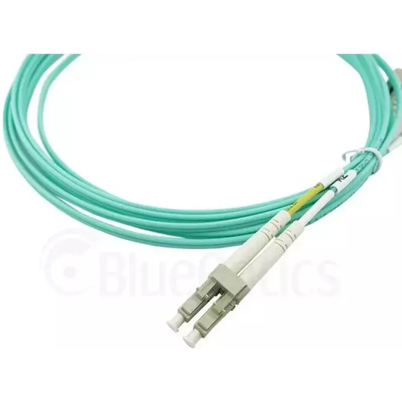 BlueOptics 050502T512000002M LC-LC multimódový OM3 duplexný optický patch kábel, LC-UPC, 2 m, béžový