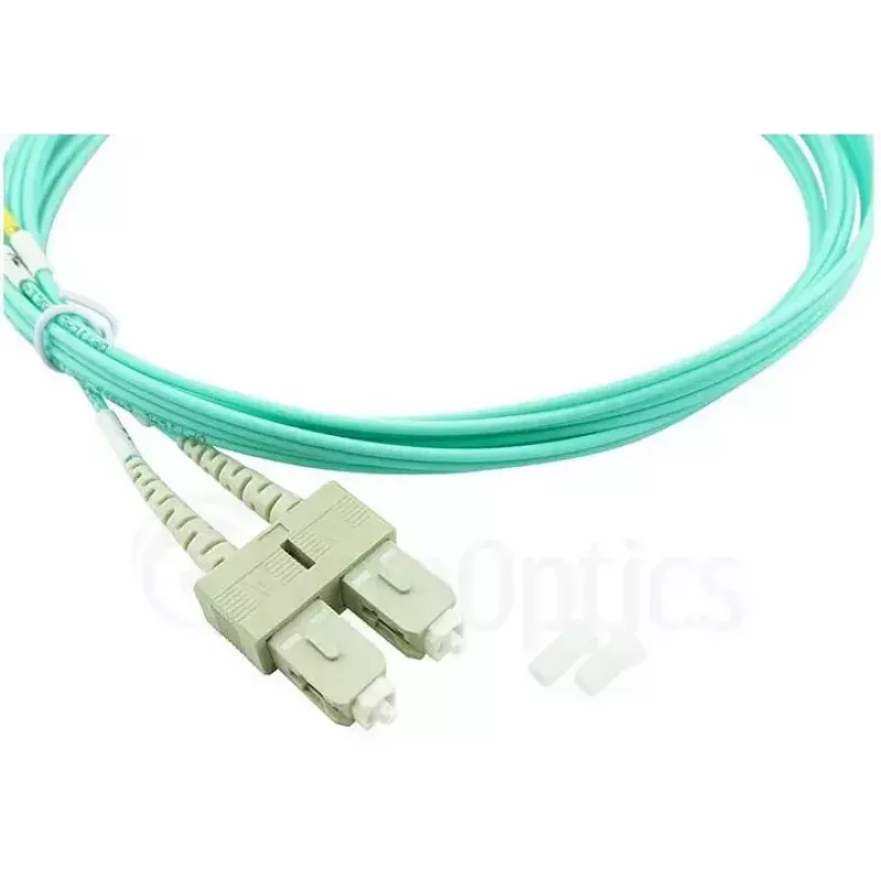 BlueOptics LC-SC multimódový OM3 duplexný optický patch kábel, LC-UPC/SC-UPC, 5 m, béžový (kompatibilný s Corning 055702K512000005M)
