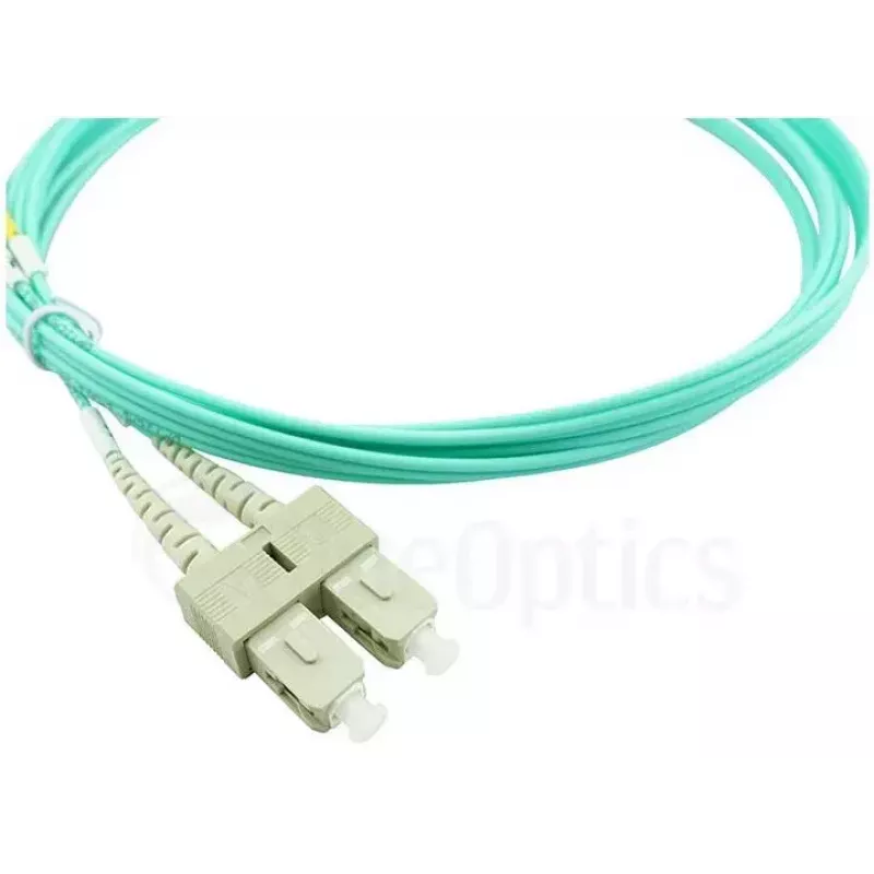BlueOptics LC-SC multimódový OM3 duplexný optický patch kábel, LC-UPC/SC-UPC, 5 m, béžový (kompatibilný s Corning 055702K512000005M)