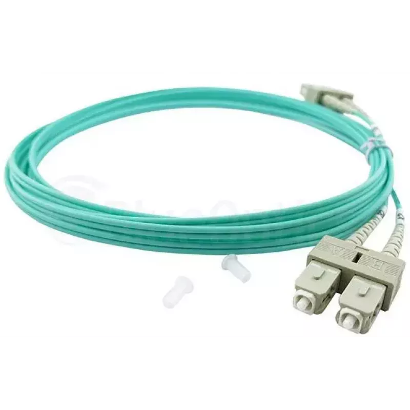 BlueOptics LC-SC multimódový OM3 duplexný optický patch kábel, LC-UPC/SC-UPC, 5 m, béžový (kompatibilný s Corning 055702K512000005M)