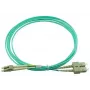 BlueOptics LC-SC multimódový OM3 duplexný optický patch kábel, LC-UPC/SC-UPC, 5 m, béžový (kompatibilný s Corning 055702K512000005M)
