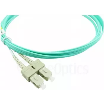 BlueOptics LC-SC multimódový OM3 duplexný optický patch kábel, LC-UPC/SC-UPC, 10 m, béžový (kompatibilný s Corning 055702K512000010M)