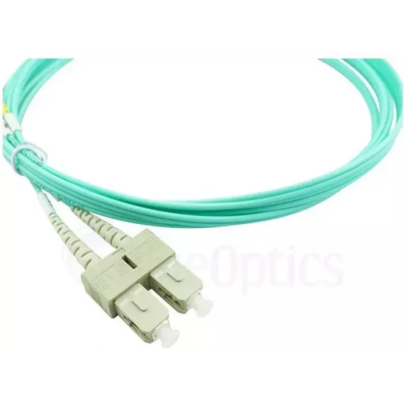 BlueOptics LC-SC multimódový OM3 duplexný optický patch kábel, LC-UPC/SC-UPC, 10 m, béžový (kompatibilný s Corning 055702K512000010M)