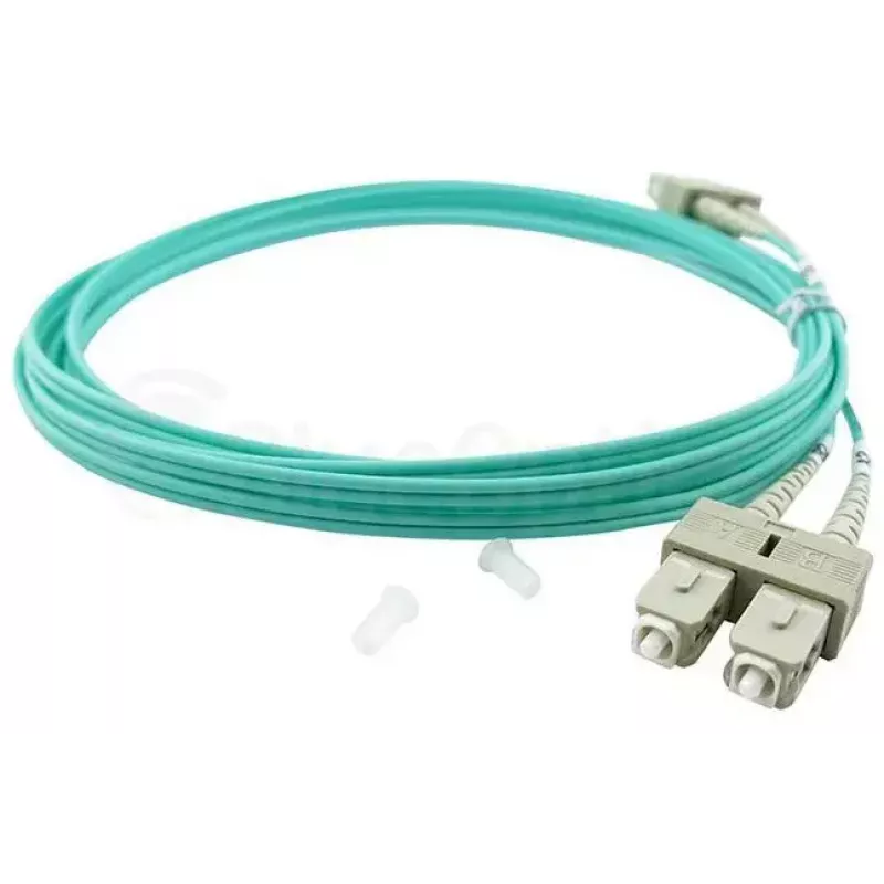 BlueOptics LC-SC multimódový OM3 duplexný optický patch kábel, LC-UPC/SC-UPC, 10 m, béžový (kompatibilný s Corning 055702K512000010M)