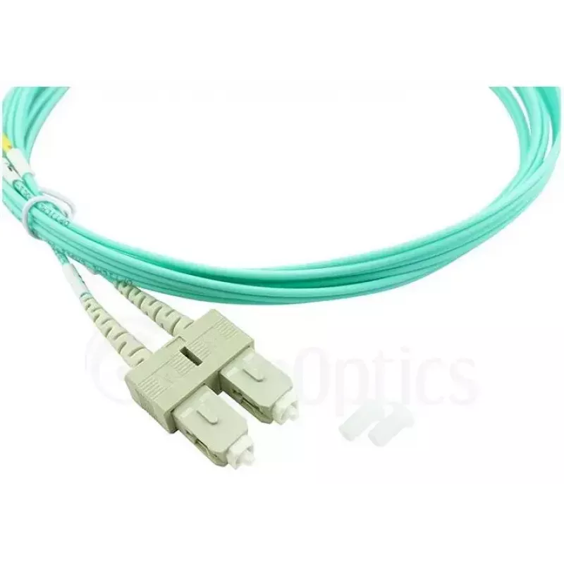 BlueOptics LC-SC multimódový OM3 duplexný optický patch kábel, LC-UPC/SC-UPC, 10 m, béžový (kompatibilný s Corning 055702K512000010M)