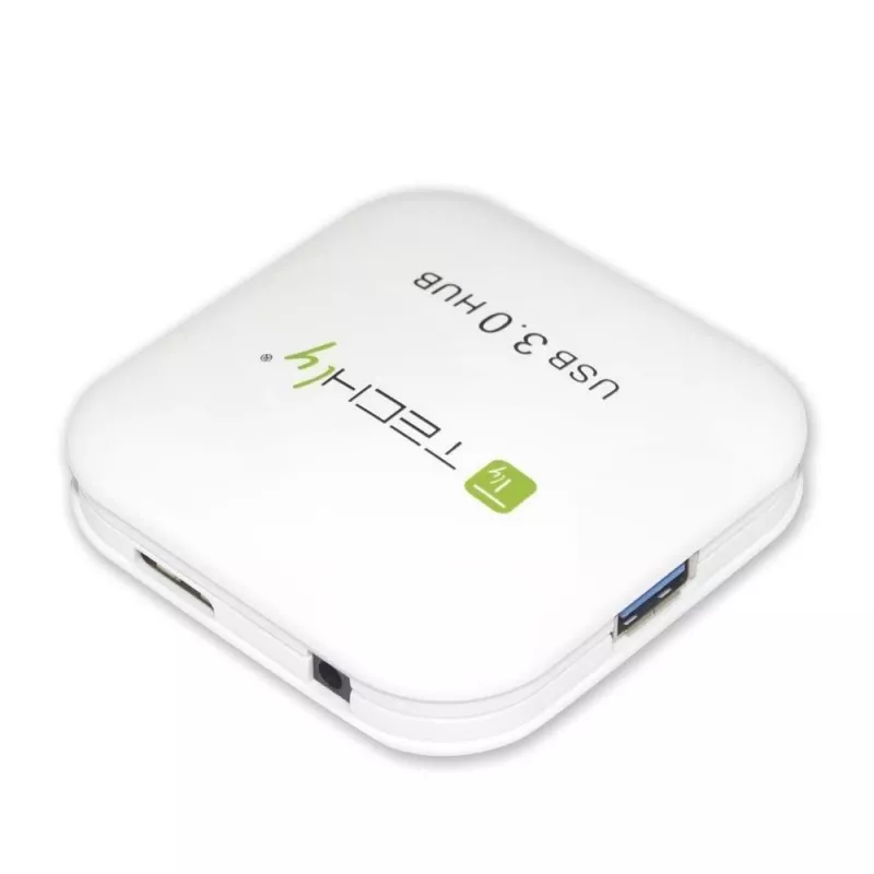 Techly USB 3.0 Super Speed hub 4 porty biely IUSB3-HUB4-WH, USB 3.2 Gen 1 (3.1 Gen 1) Type-A, 5000 Mbit/s, biely, 0,8 m, CE, RoHS, USB 2.0 USB 1.1