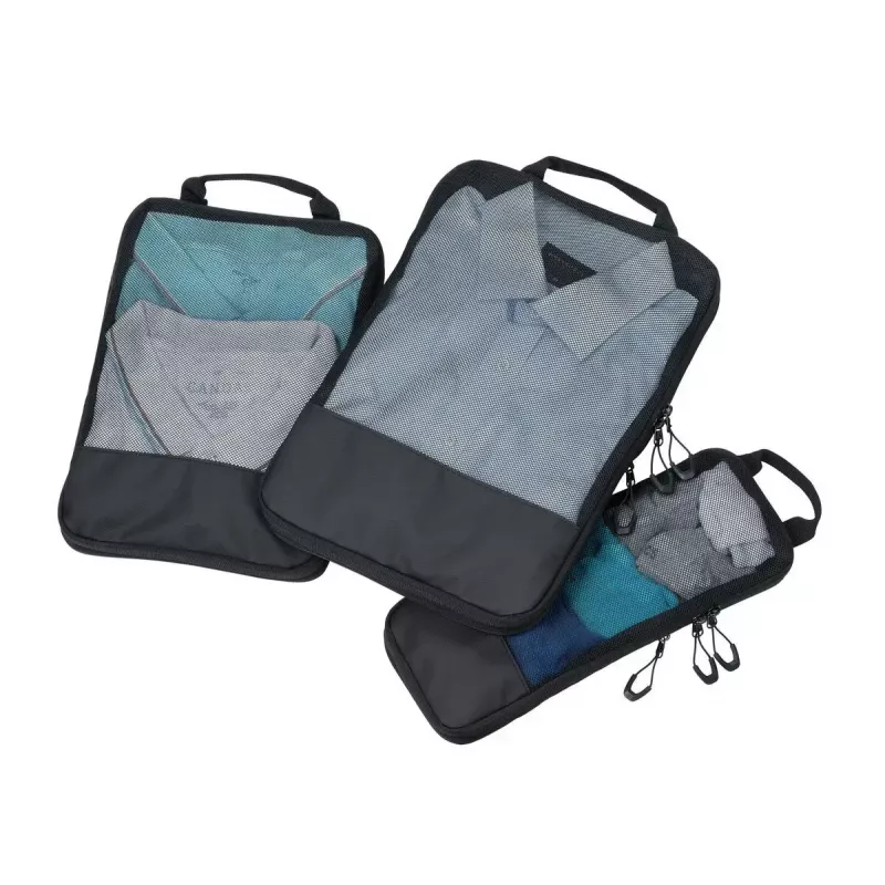 TROIKA Black Packing Cubes Súprava kompresných vreciek, BBL56/BK