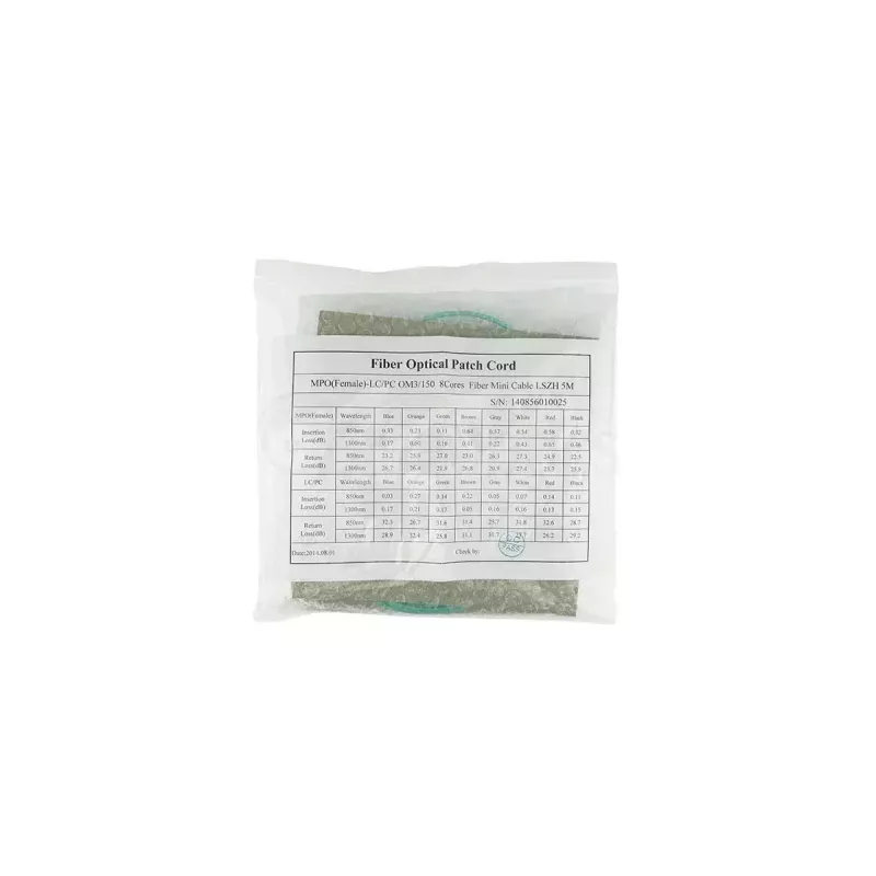 BlueOptics CBL-MPO12-4LC-OM3-7M-BO MPO-4xLC OM3 breakout optický patch kábel, MPO/UPC, 4x duplex LC/UPC, 7,5 m