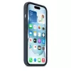 Silikónové puzdro Apple iPhone 15 MagSafe Storm Blue