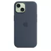 Silikónové puzdro Apple iPhone 15 MagSafe Storm Blue