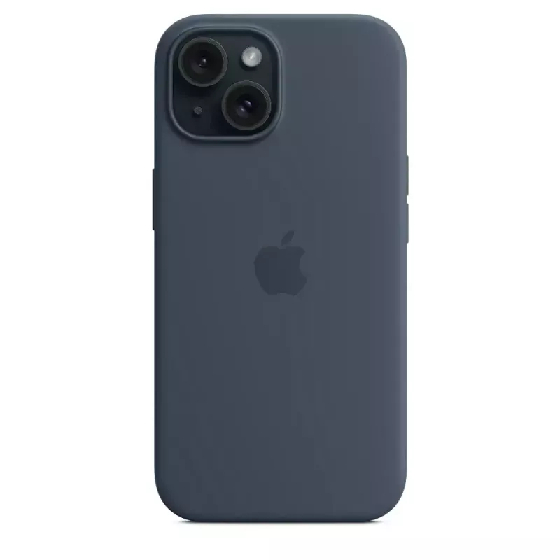 Silikónové puzdro Apple iPhone 15 MagSafe Storm Blue