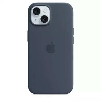 Silikónové puzdro Apple iPhone 15 MagSafe Storm Blue