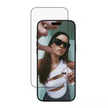 Ochrana displeja PanzerGlass SAFE. pre iPhone 17 Pro Max – ultra-širokouhlá PET fólia s čiernym rámom, EasyAligner, odolná proti poškriabaniu a nárazom