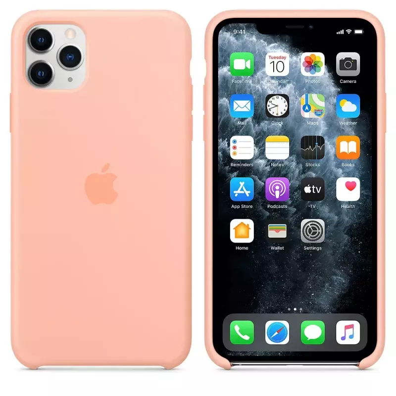 Silikónové puzdro Apple iPhone 11 Pro Max Grapefruit kryt