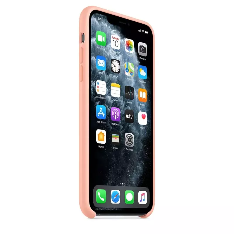 Silikónové puzdro Apple iPhone 11 Pro Max Grapefruit kryt