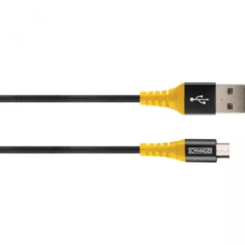 USB kábel Schwaiger WKUM10 511 1,2 m USB A Micro-USB B čierny žltý