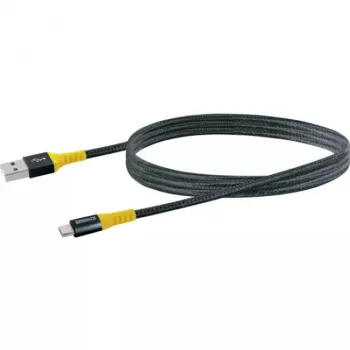 USB kábel Schwaiger WKUM10 511 1,2 m USB A Micro-USB B čierny žltý
