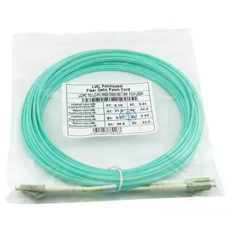 BlueOptics BK839A InfiniBand optický kábel 2 m LC Aqua OM3
