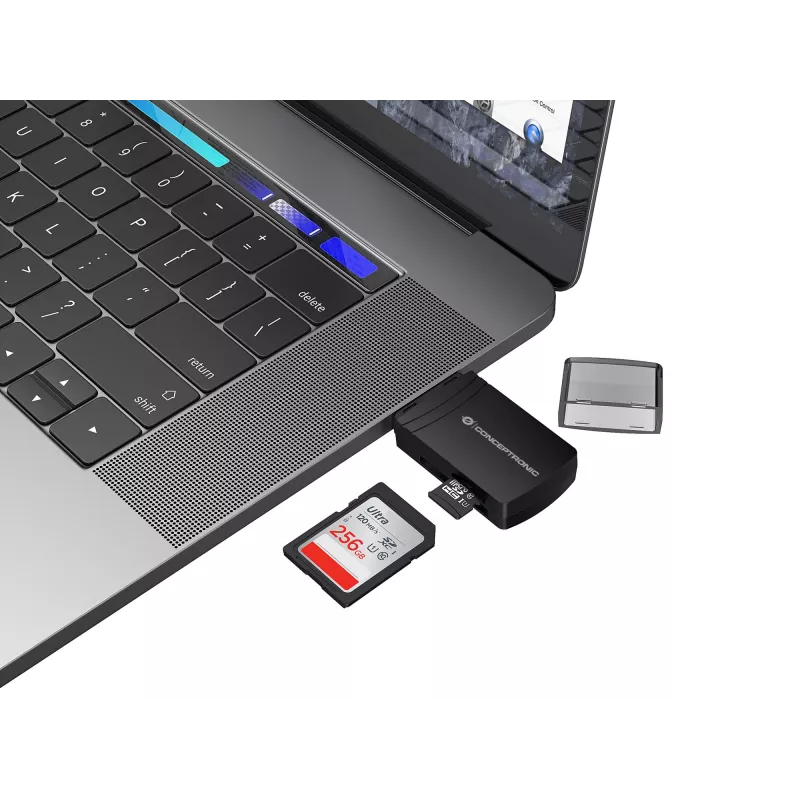 Conceptronic BIAN06B SD TF/MicroSD 4.0 čítačka kariet, UHS-II, USB 3.0, 5 Gbit/s