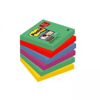 3M Post-it Super Sticky Notes 6546SA, 76 x 76 mm, limetkovozelená, 6 blokov x 90 listov