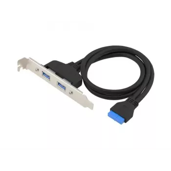 Conceptronic EMRICK11B 19-kolíková zásuvka na dual-USB-A zásuvka USB 3.0 adaptér